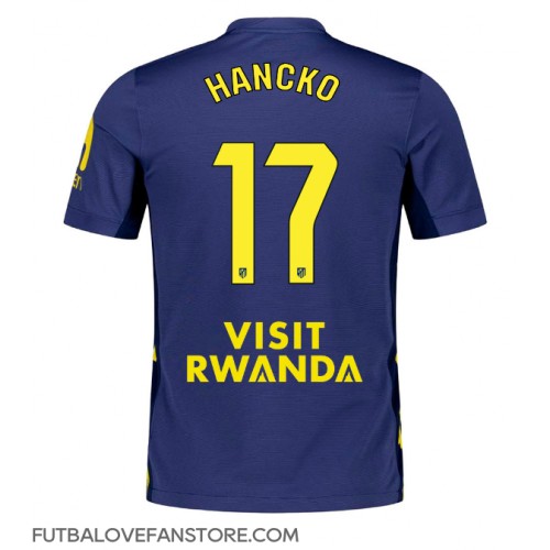 Atletico Madrid David Hancko #17 Vonkajší futbalový dres 2025-26 Krátky Rukáv Atletico Madrid David Hancko #17 Vonkajší futbalový dres 2025-26 Krátky Rukáv